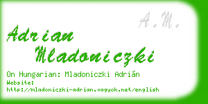 adrian mladoniczki business card